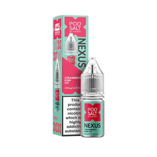 Pod Salt Nexus 10ml Nic Salts | Strawberry Kiwi Ice